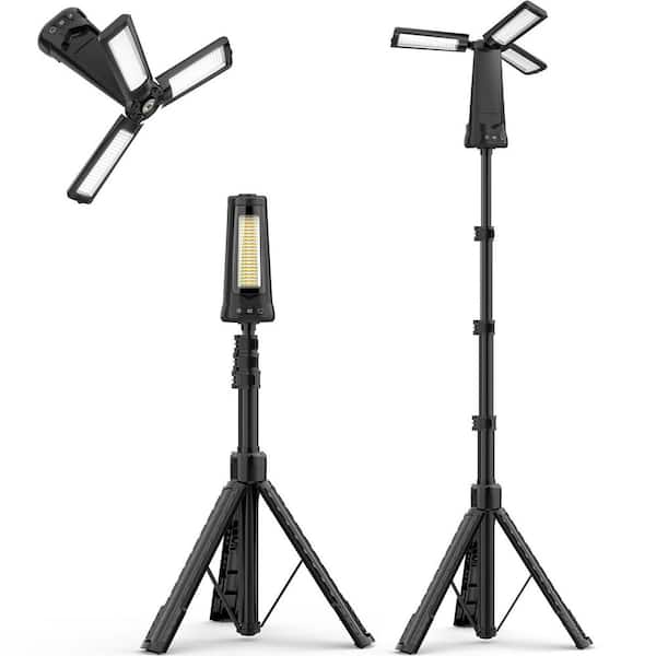 3.7V 5500 Lumen LED Work Light with Stand, Black