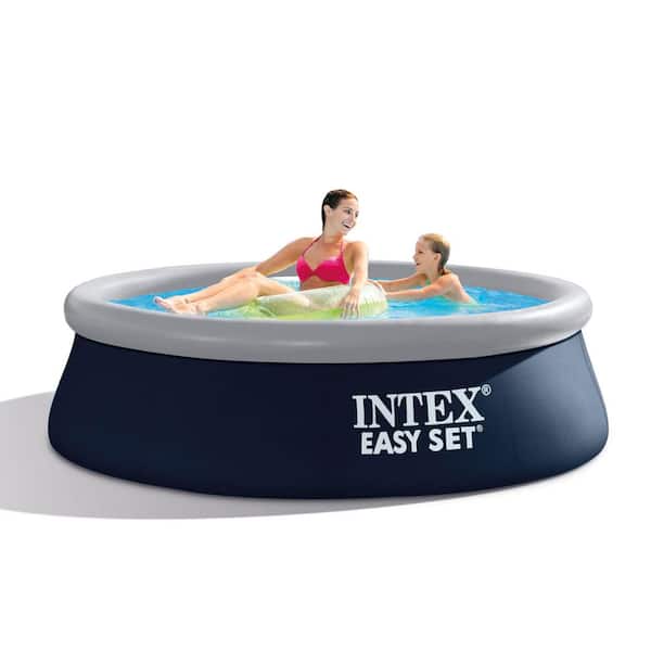 INTEX 8 ft. x 8 ft. Round 30 Deep Outdoor Above Ground Swimming Pool Set 28111ST - Home Depot