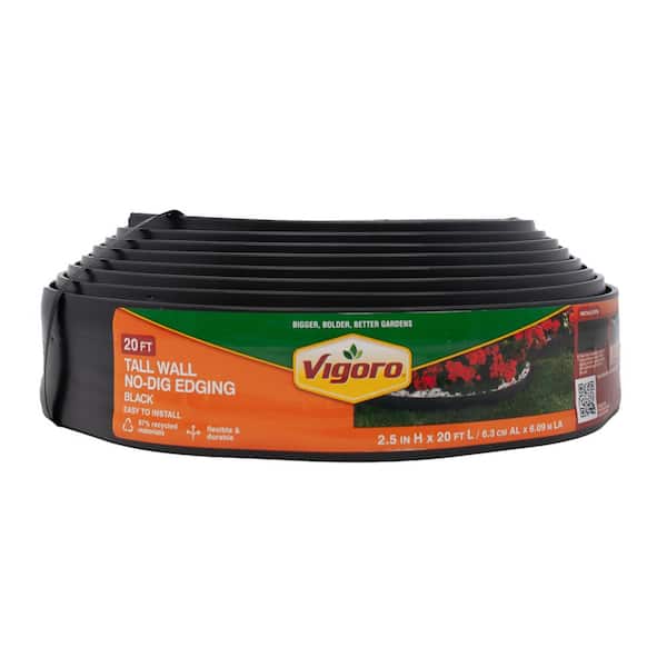 Vigoro 20 ft. L x 2.5 in. H Tall Wall No Dig Edging 3221-20HD-8