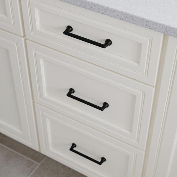 10-Pack Phoebe 5-1/16 in. (128 mm) Modern Matte Black Cabinet Drawer Pulls