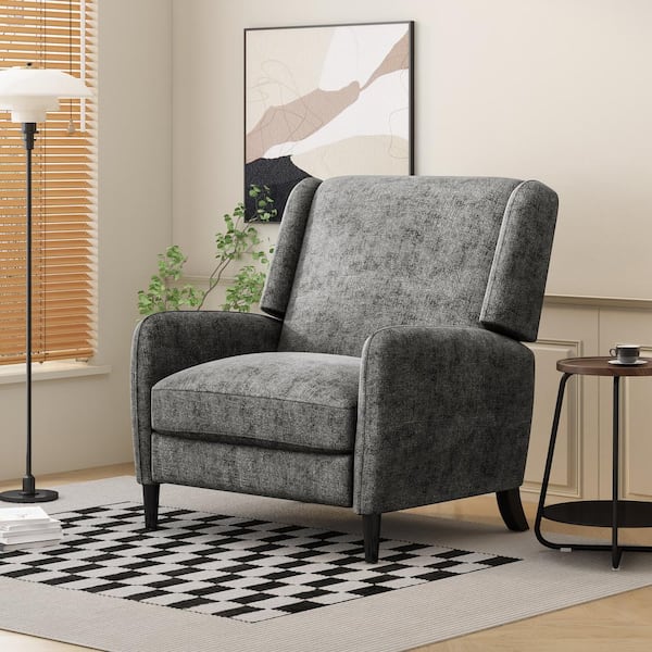 CHRISTOPHER KNIGHT HOME Wallner 38.5 in. W Oversized Gray Fabric Pushback Recliner