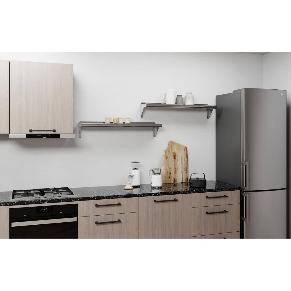 36-Inch Stainless Steel Wall Shelf with Brackets
