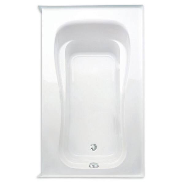 Aquatic Novelli 60 in. Acrylic Right Drain Rectangular Alcove Air Bath Tub in White