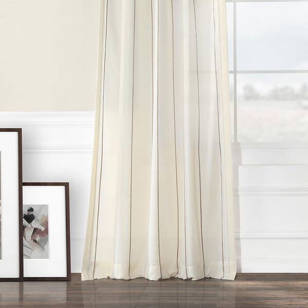 Exclusive Fabrics Furnishings Aruba, Gold Striped Curtains