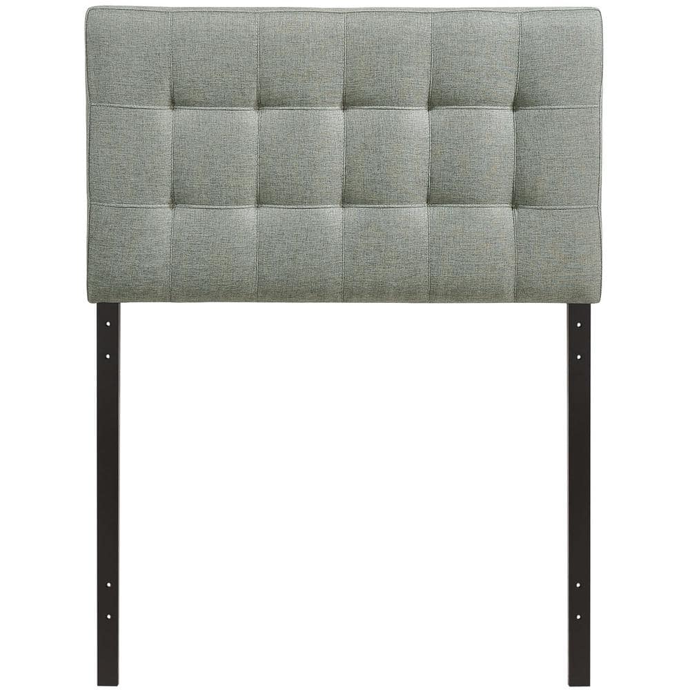 Twin Lily Upholstered Fabric Headboard Gray - Modway
