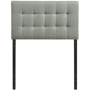Lily Gray Twin Upholstered Fabric Headboard
