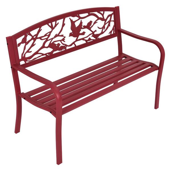 Pink discount metal bench