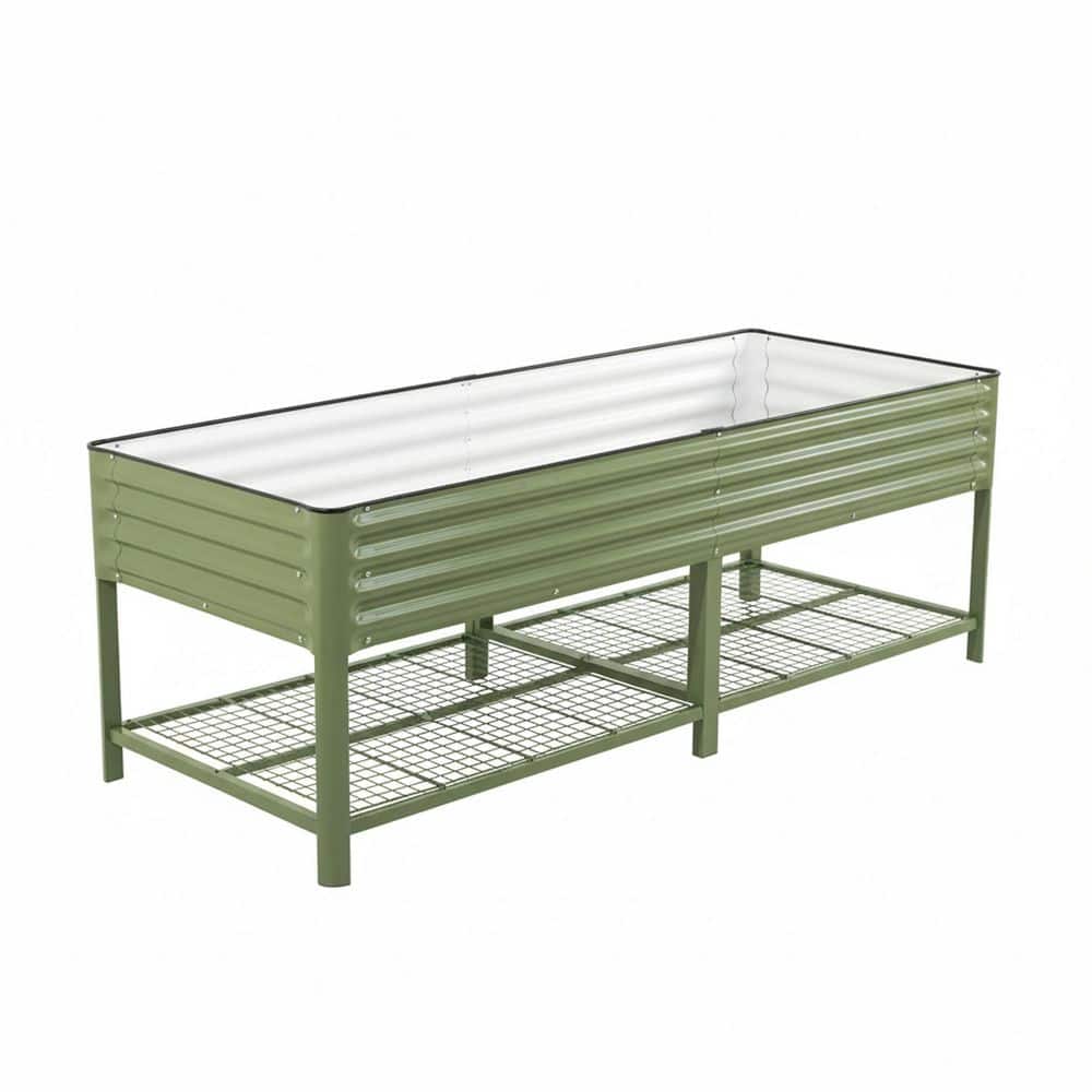 Elevated Metal Raised Garden Bed 3' x 8' Outdoor Planter Box with Legs,Storage Rack,2000+Lbs Weight Capacity Olive Green price history on PriceWatchPro
