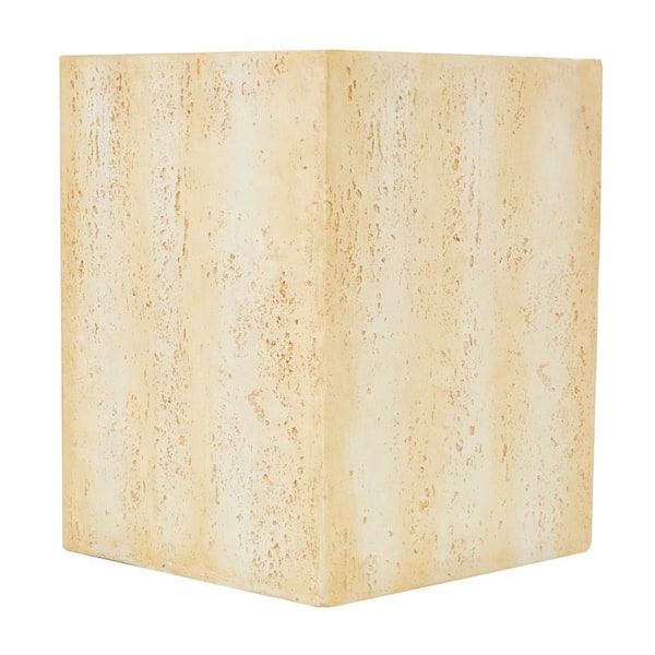 Litton Lane Cream Square Magnesium Oxide Outdoor Accent Table