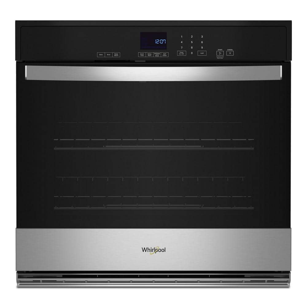 Whirlpool 27 in. Single Electric Wall Oven with Self-Cleaning in Stainless Steel, Silver
