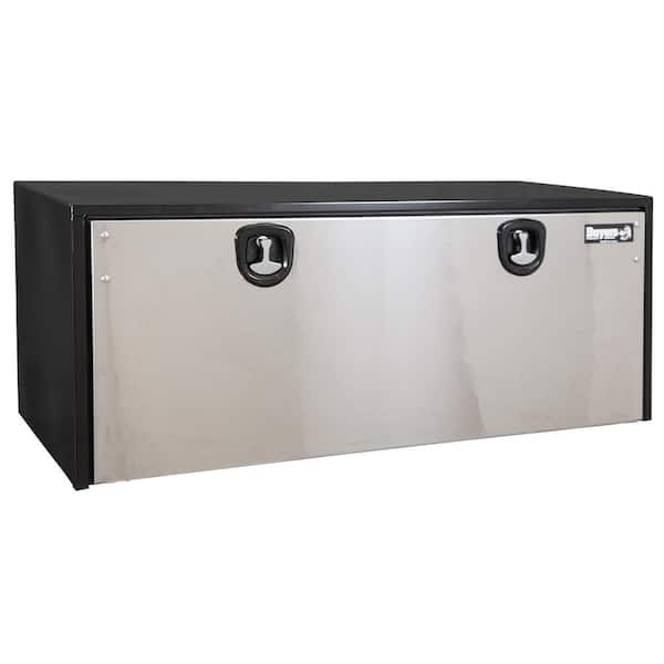 Buyers Products Company 24 in. x 24 in. x 60 in. Gloss Black Steel Underbody Truck Tool Box with Stainless Steel Door