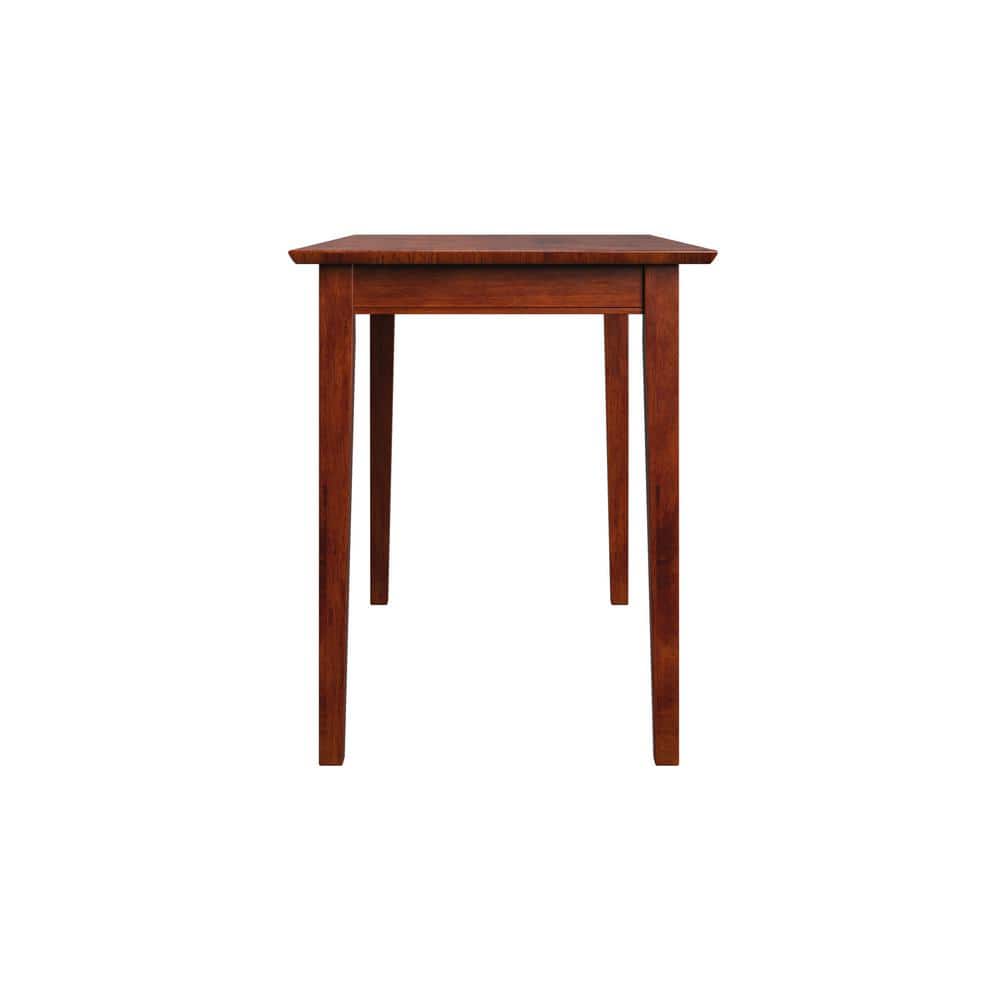 Walnut Brown Solid Wood Writing Desk with Drawer