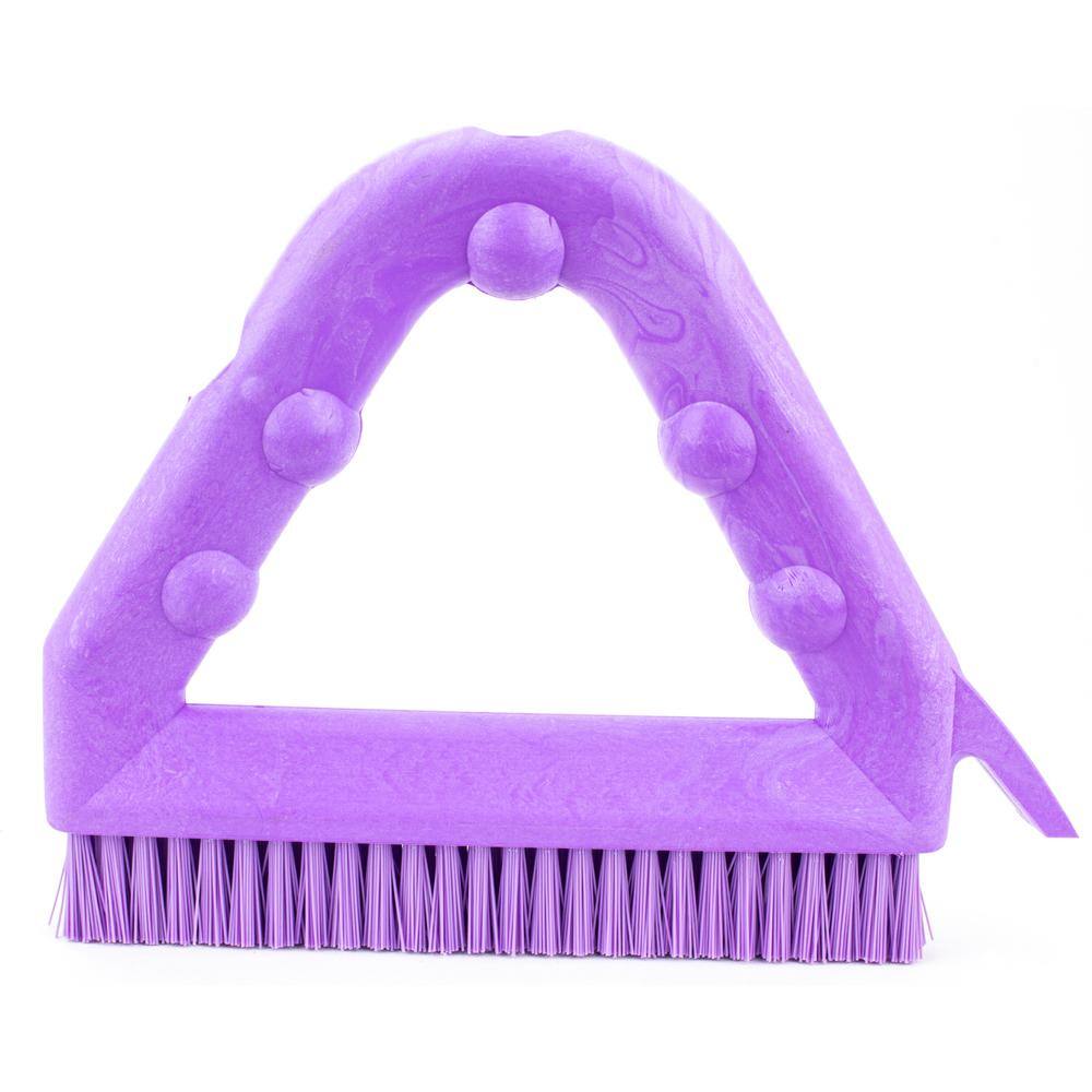 8.5 in. Short-Handled Scrub Brush with Non-Scratch Soft Bristles