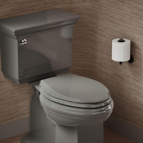 Cachet Elongated Nightlight Quiet Close Toilet Seat in Thunder Grey