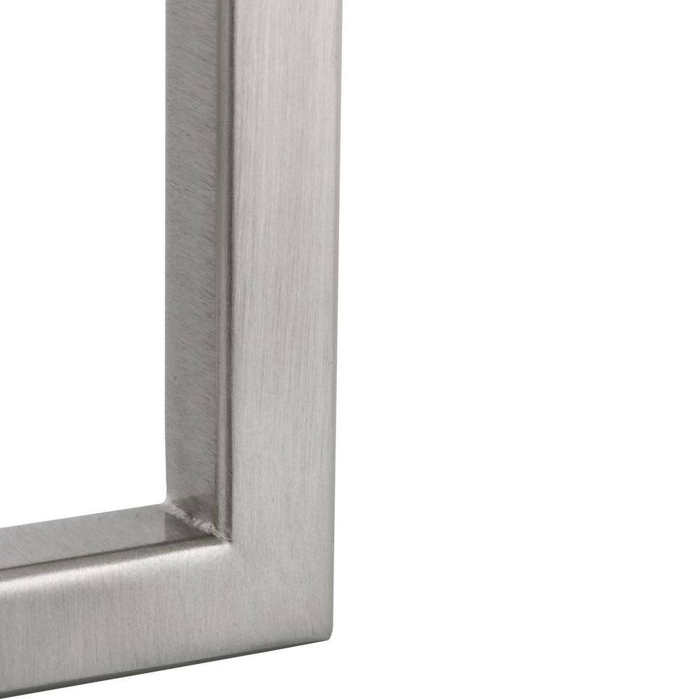 Vertex Brushed Nickel Clear Glass Semi-Flush Mount Light