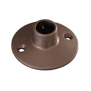 0.75 in. Round Flange for 4150 Rod in Brushed Nickel