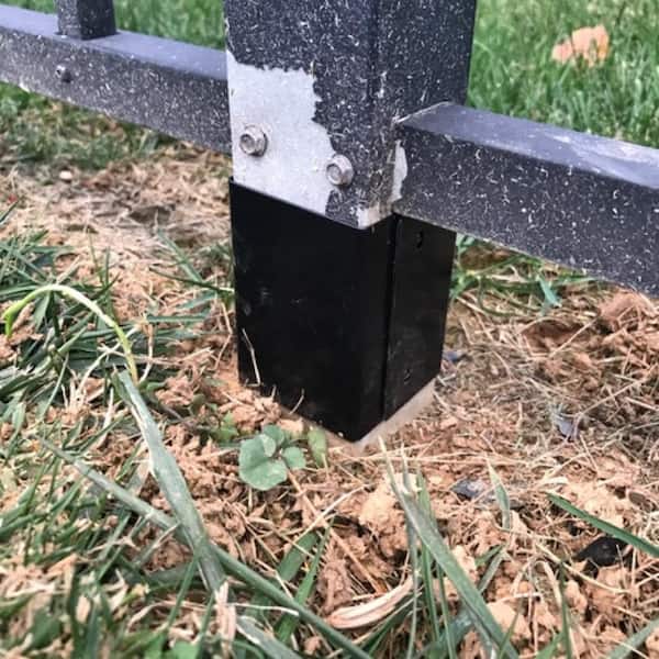 Fence Armor 2.5 in. L x 2.5 in. W x 3 in. H Black Ornamental Fence Post Guard