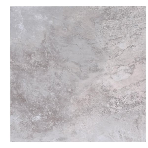 TrafficMaster - Ash Blended Slate 4 MIL x 12 in. W x 12 in. L Peel and Stick Water Resistant Vinyl Tile Flooring (30 sqft/case)