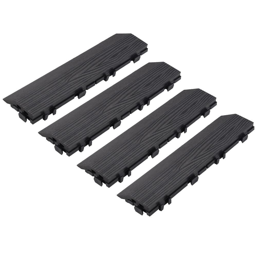 Straight Edge Trim 3 in. x 12 in. Wood-Plastic Composite Deck Tiles in Mode