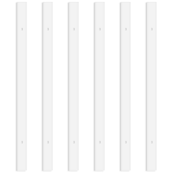 2FT H Track Lighting Rail, Single Circuit 120V H-Type Track System, Compatible with Standard H Track Heads White 6 Pack