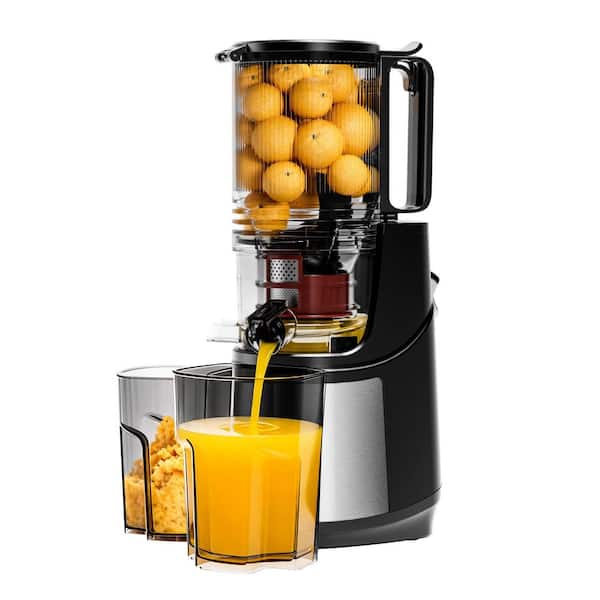 120V Slow Masticating Juicer with 5. 12in Extra-Wide Chute for Whole Fruits and Vegetables, Easy to Clean in Silver