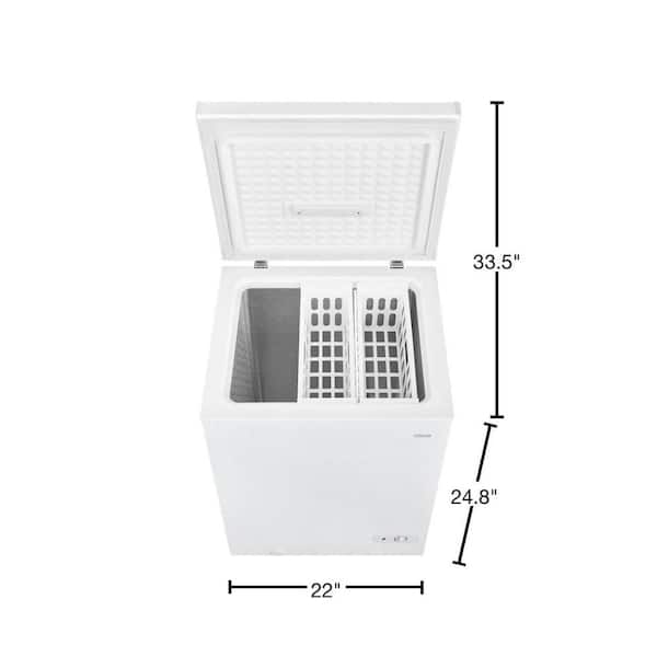 Vissani 5 cu. ft. Manual Defrost Chest Freezer with LED Light Type