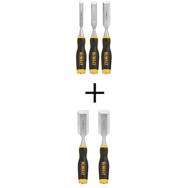 Wood Chisel Set (3-Piece) and (2) 1-1/2 in. Wood Chisels