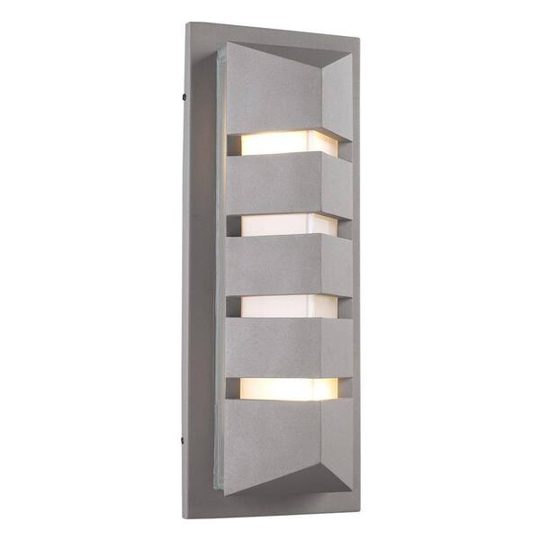 PLC Lighting 2-Light Outdoor Bronze Wall Sconce with Frost Glass