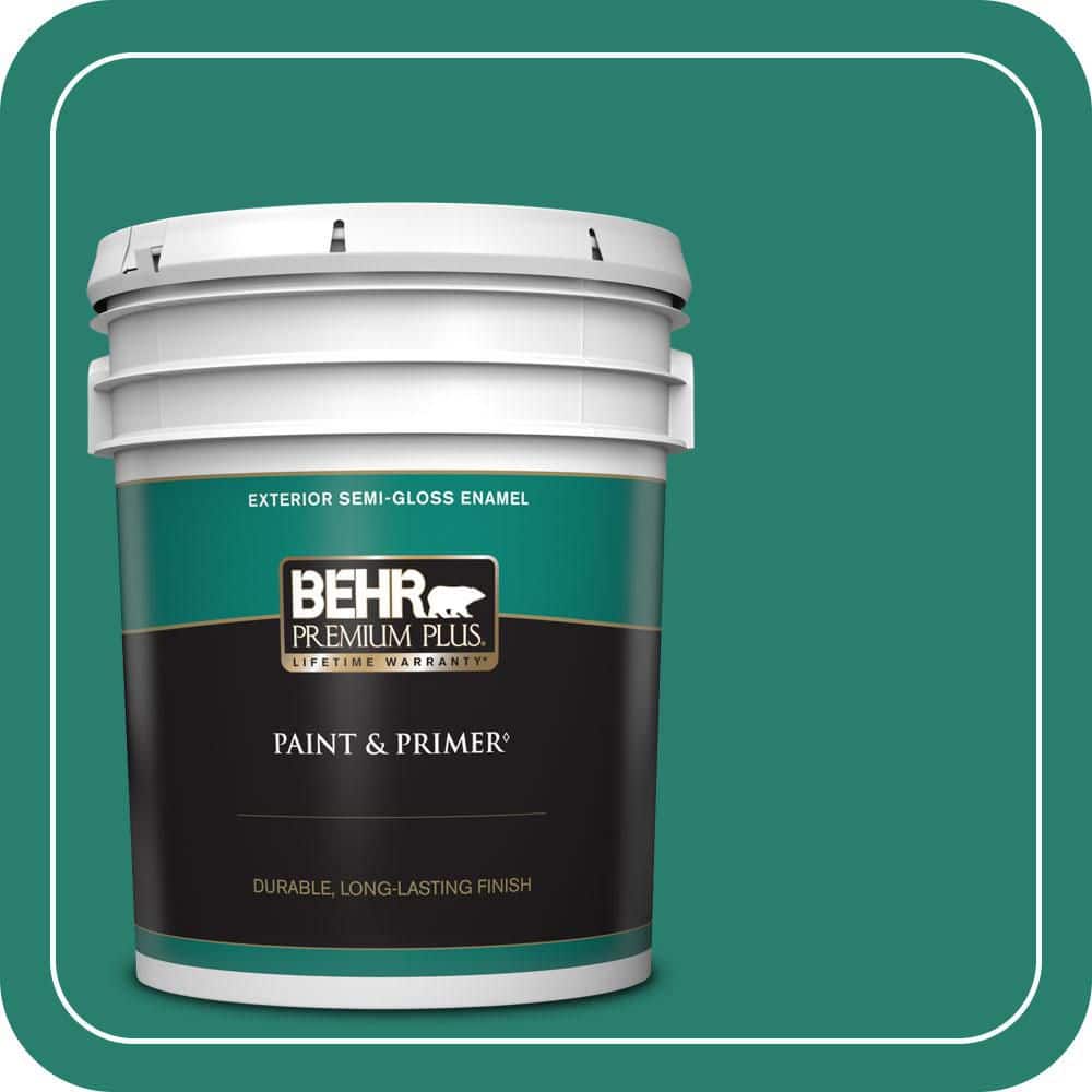 5 gal. #P440-7 Mermaid Sea Semi-Gloss Enamel Exterior Paint & Primer price history on PriceWatchPro
