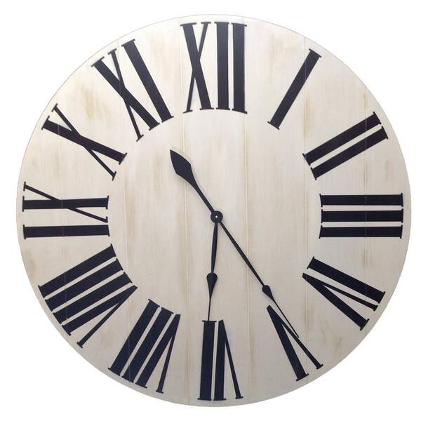 BrandtWorks 36 in. Oversized Vertical Farmhouse Wall Clock