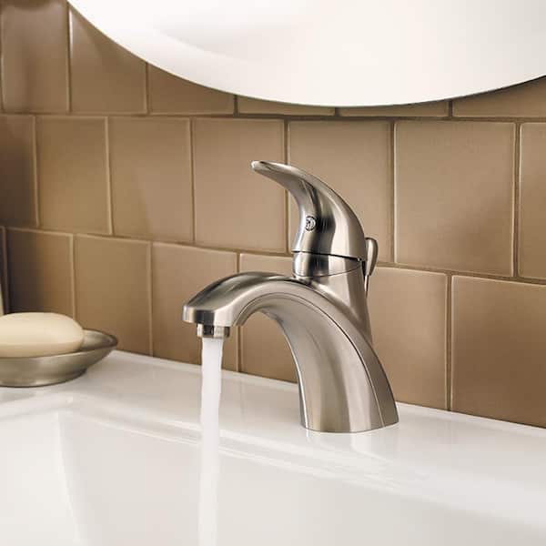 Parisa 4 in. Centerset Single-Handle Bathroom Faucet in Brushed Nickel