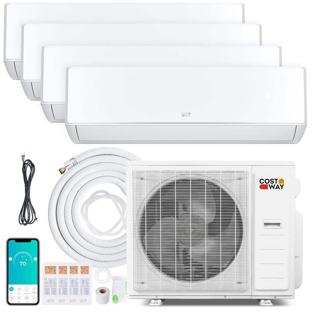 X-Pro 35000 BTU 4 Zone 9K + 12K +12K +12K 2700 sq. ft. 3.75 ton Mini Split Air Conditioner Heat Pump, Line Set Included price history on PriceWatchPro