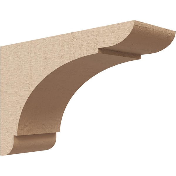Ekena Millwork 3 in. x 6 in. x 9 in. Series 3 Classic Olympic Rough Cedar Woodgrain Timberthane Polyurethane Corbel, Primed Tan