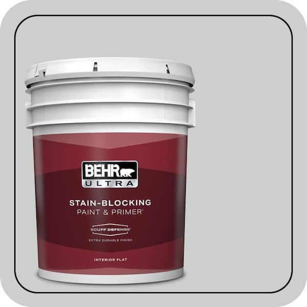 BEHR ULTRA 5 gal. Home Decorators Collection #HDC-MD-06G Sparkling Silver Extra Durable Flat Interior Paint & Primer