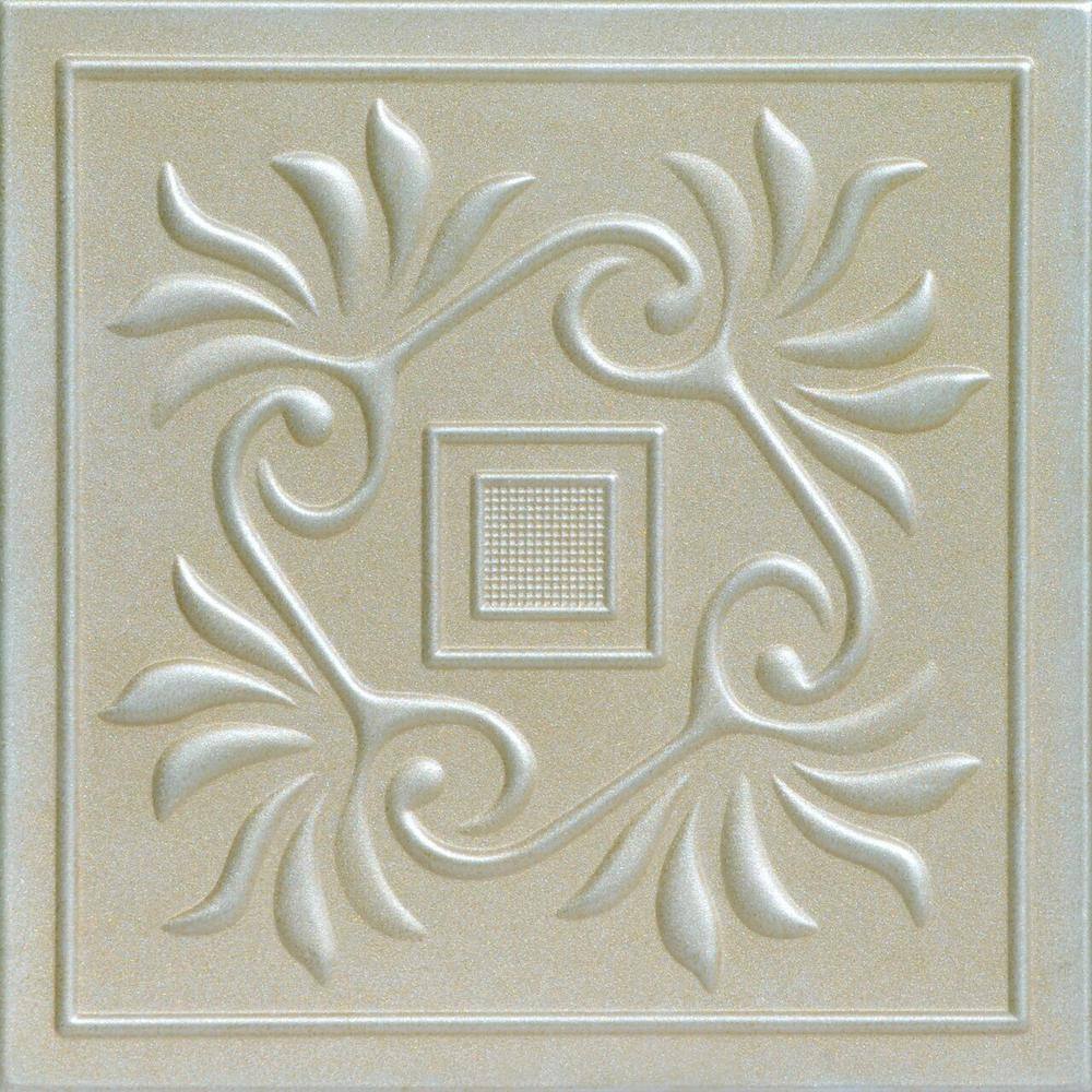 A La Maison Ceilings Cockatoos Onyx Gold 1.6 ft. x 1.6 ft. Decorative ...