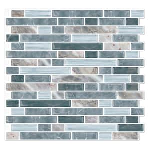 Classical Vinyl Collection Gray 10 in. x 10 in. Vinyl Peel and Stick Tile Backsplash (6.9 sq. ft./10-Sheets)