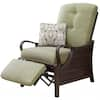 Cambridge Saratoga Wicker Outdoor Recliner with Vintage Meadow Cushions ...