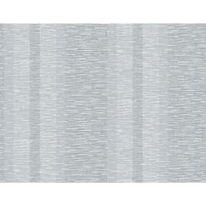 Pezula Slate Texture Stripe Slate Grass Cloth Strippable Roll (Covers 60.8 sq. ft.)