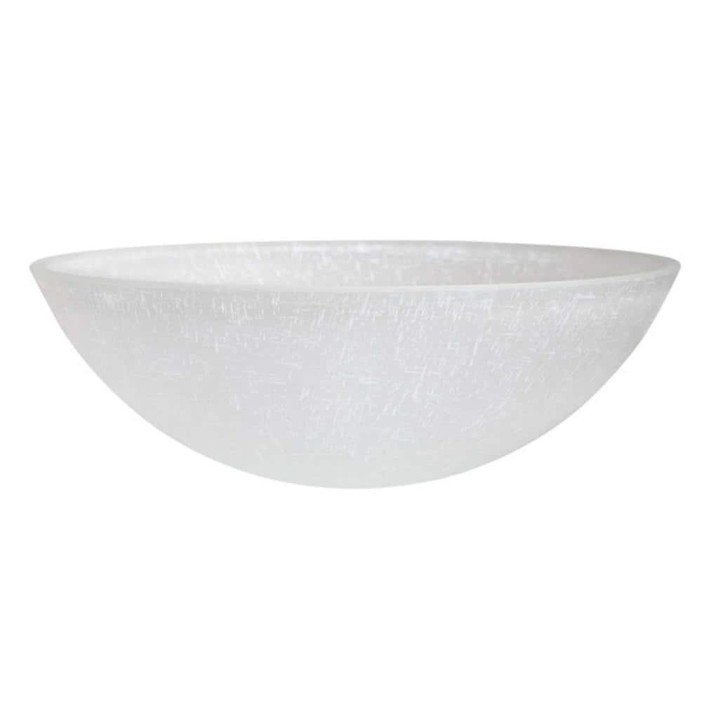 5-1/2 in. H x 15-3/4 in. Dia/Frosted Glass Shade For Torchiere Lamp, Swag L