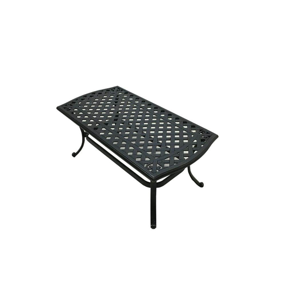 metal and glass outdoor coffee table