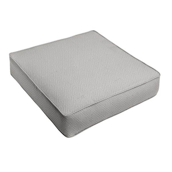 SORRA HOME Sunbrella Retain Oyster Rectangle Outdoor Seat Cushion
