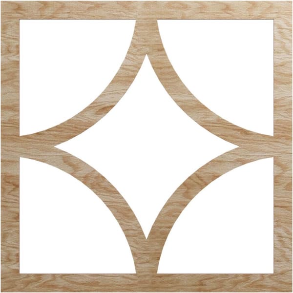 0.25 in. x 26 in. x 26 in. Wood (Red Oak) Medallion Moulding