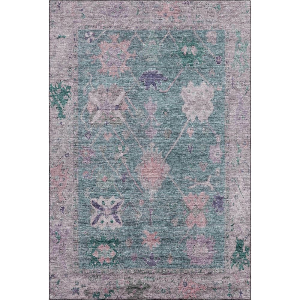 Mayfield Premium Machine Washable Abstract AMF2025 Green 8 ft. x 10 ft. Area Rug price history on PriceWatchPro