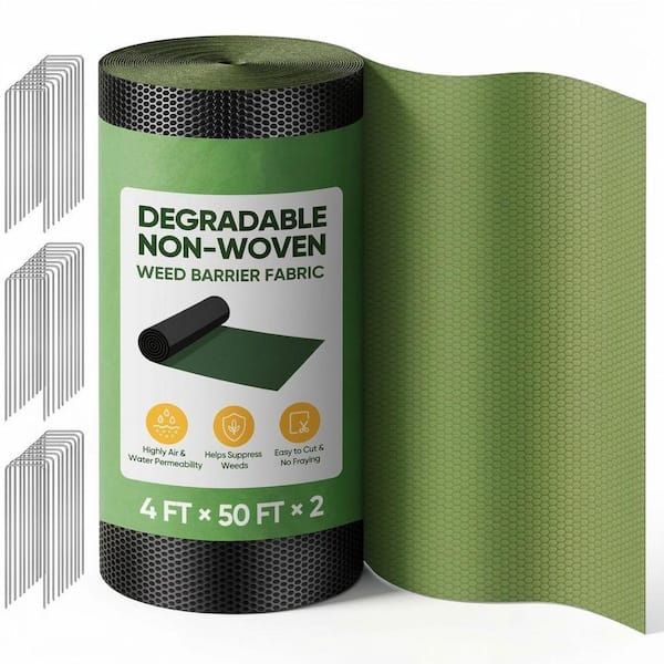 4ft x 100ft Heavy Duty Landscape Fabric for Weed Control, Non-Woven, Breathable, Permeable, 1 Roll