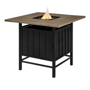 Wenmare 42 in. x 36 in. Counter Height Steel Square Propane Gas Firepit
