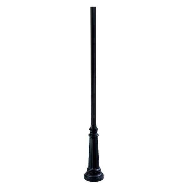 Acclaim Lighting Surface Mounted Posts 8 ft. Matte Black Fluted Outdoor Light Post
