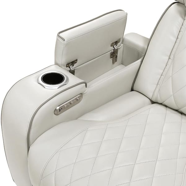 Lazzara Clumber 84 in. W Pillow Top Arm Faux Leather Rectangle