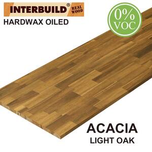 Solid Acacia 6 ft. L x 25.5 in. D x 1 in. T, Butcher Block Countertop, Light Oak