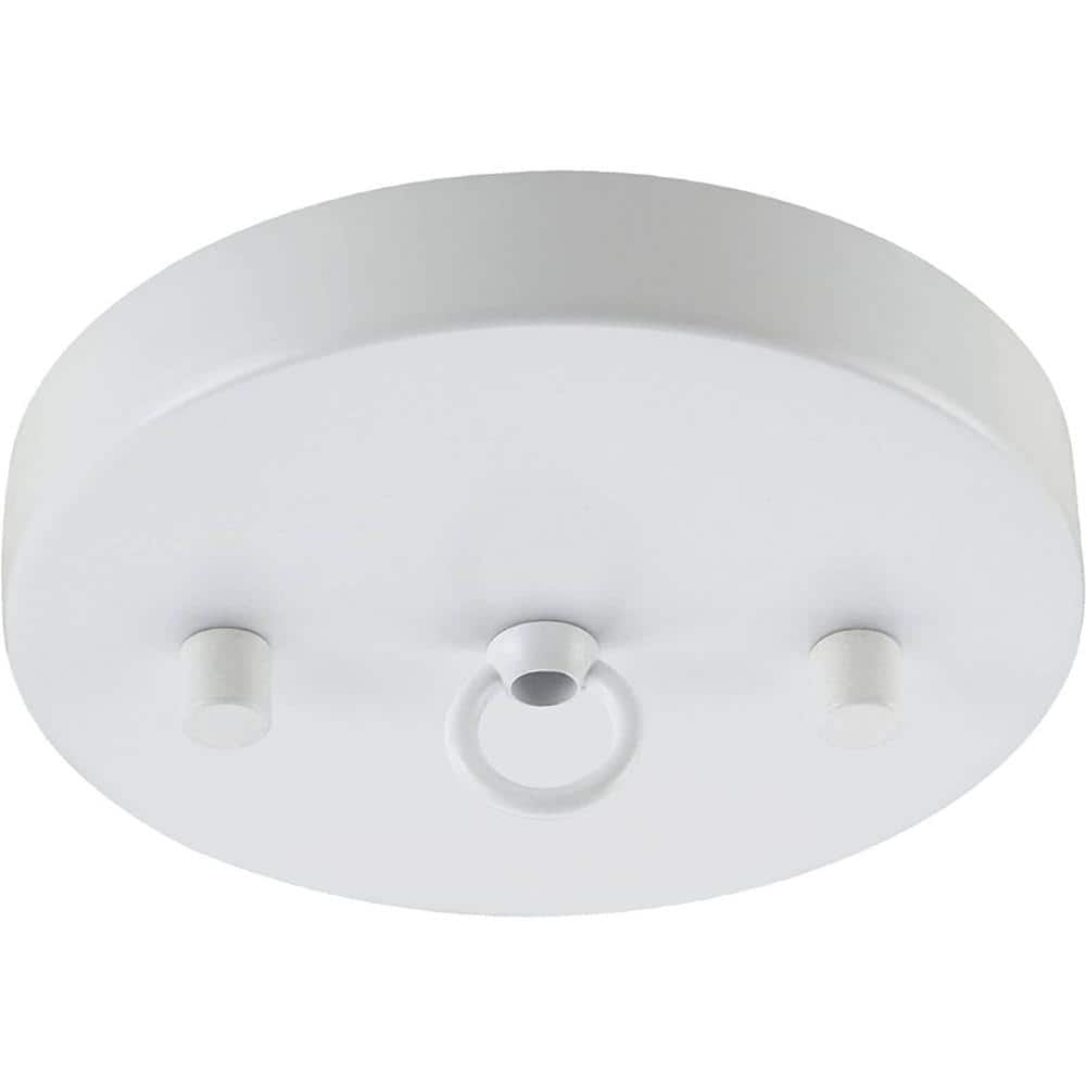 Matte White Brushed Nickel Chandelier Fixture Canopy Kit