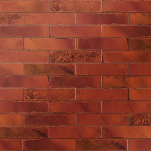 Merola Tile Luca Lava 9 in. x 9 in. Ceramic Wall Take Home Tile